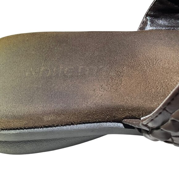 White Mountain Womens Size 6 Bentley Brown Braided Toe Post Sandals - Picture 4 of 7